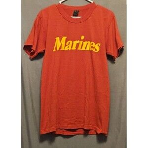 US Marines T Shirt Red Military Graphic Tee Short Sleeve Mens S/M (See...